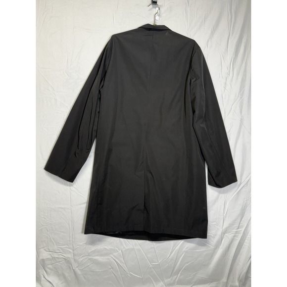 Cole Haan Men's Medium Black Topcoat Stand Collar Lightweight Overcoat - Picture 8 of 10
